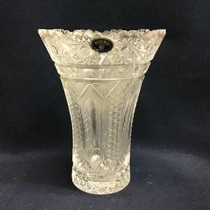 ボヘミア BOHEMIA クリスタル フラワーベース 花瓶 クリスタルガラス インテリア ガラス製 crystal カットガラス 24% チェコスロバキア