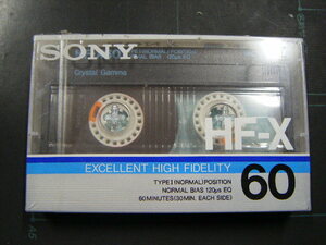 未開封　昭和レトロ　SONY ソニー カセットテープ HF-X60 ノーマルポジション 当時物