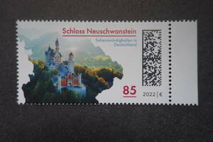 外国切手：ドイツ切手 「観光・ノイシュヴァンシュタイン城」1種完 未使用