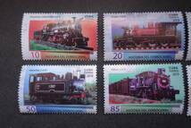 外国切手：キューバ切手 「蒸気機関車」 小型シートと単片6種完 未使用_画像2