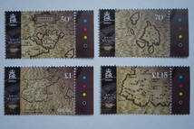 外国切手：ガーンジー切手 「sepac（欧州小規模郵政連合）テーマ・歴史的な地図」6種完 未使用_画像2