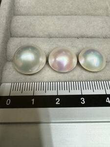 半円真珠 ルース 裸石 Pearl 宝石 マベ貝 マベパール 真珠　照り有り