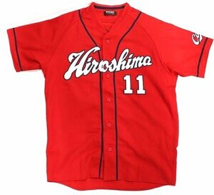 CARP カープ　11　福井優也　PROMADE　DESCENTE　デサント　ユニフォーム　広島東洋カープ　Lサイズ