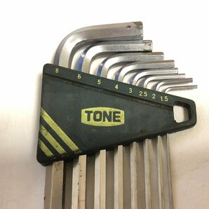 ■TONE トネ ロング 六角レンチ 1.5～8mm 8本 セット 工具★の画像4