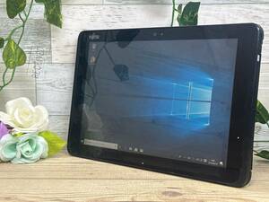 富士通 ARROWS Tab Q507/PB 防水タブレット[Atom x5-Z8550 1.44GHz/RAM:2GB/SSD:64GB/10.1インチ]Windows 10 タブレットPC 動作品