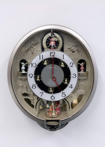 100円～◎SEIKO セイコー からくり時計 掛け時計 リズム時計 RE538S　ウェーブシンフォニーChaming Bell チャーミングゲル カラクリ時計