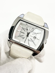 100円～◆DIESEL ディーゼル 腕時計 DZ5102 クォーツ クォーツ腕時計 時計 シェルホワイト文字盤 レザー 