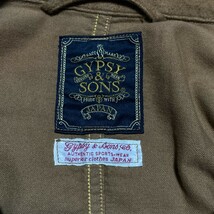 GYPSY&SONS★名作★アトリエ ショップコート スプリングジャケット カバーオール ヴィンテージ 茶 M ジプシー&サンズ ユルい抜け感◎_画像8