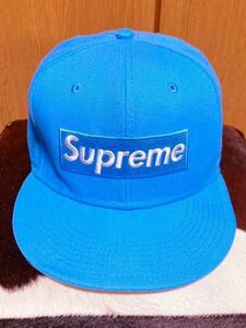 Supreme シュプリーム×NEW ERA BOXロゴ59FIFTYベースボールキャップ　サックスブルー 7 1/2 59.5cm