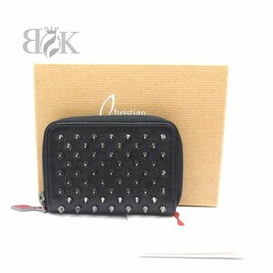  Christian Louboutin round fastener coin case black 1165072 box attaching *