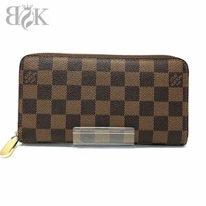 ルイヴィトン ダミエ ジッピーウォレット 旧型 N60015 ブラウン ラウンドジップ ファスナー 男女兼用 LOUIS VUITTON ＋