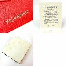 未使用長期保管品 イヴ・サンローラン 二つ折り財布 赤 レッド ライセンス品 YSL YVES SAINT LAURENT ∞_画像10