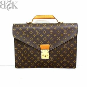 ヴィトン セルヴィエット・コンセイエ M53331 ビジネスバッグ 書類カバン モノグラム 鍵つき LOUIS VUITTON ジャンク ∞