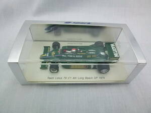 Spark スパーク 1:43 F1 Team Lotus ロータス 79 #1 Mario Andretti アンドレッティ 4th Long Beach ロングビーチ GP 1979 S1851