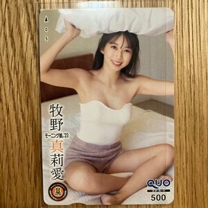 牧野真莉愛　モーニング娘。'23　QUOカード　週刊少年チャンピオン49号　抽プレ　クオカード　部屋着ver.