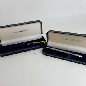 1円スタート 激レア BURBERRY バーバリー ノバチェック 箱付き ボールペン 2点セット 動作OK 2011 2019 11-2