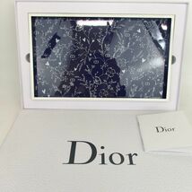 1円スタート 激レア 未使用 DIOR ディオール ラッカー仕上げ 花柄 トレイ ノベルティ ネイビー 2037 11-2_画像1