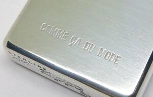 Zippo 2002年製「STERLING COMME CA DU MODE 」スターリング シルバー「 コムサ・デ・モード」 Used 紙ケース入。