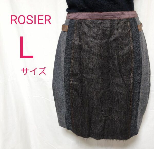 ROSIER ロジエ　タイトスカート　L　日本製　ウール　アルパカ　絹混