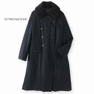 美品★ストラネス15万★36size/9号★コート濃紺C161