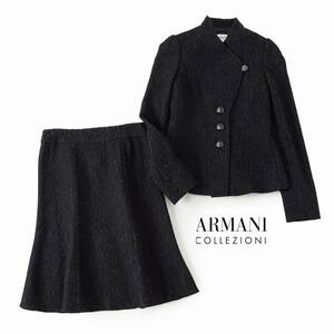 美品★アルマーニコレッツォーニ20万★38size/9号★スーツ・セットアップ黒E185