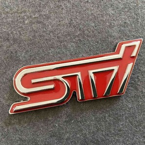 13★ STI 用 グリルバッジ フロント ロゴバッジ エンブレム グリルバッチ アクセサリー 金属製 マーカー 送料無料の画像1