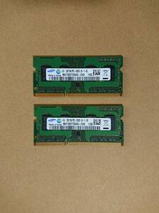 SAMSUNG ノートパソコン用メモリ DDR3 2GB×2枚セット 「M471B5773DH0-CH9」 PC3-10600S