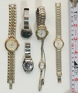 【ジャンク】SEIKO TIMEX アンクライン 他 まとめて レディース 腕時計 部品取り 現状品 ６点 不動品 セイコー