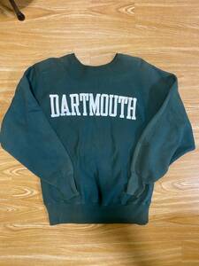 1円〜 程度上 Champion リバースウィーブ スウェット L 深緑 USA製 DART MOUTH ビンテージ 希少 アメリカ製 90s