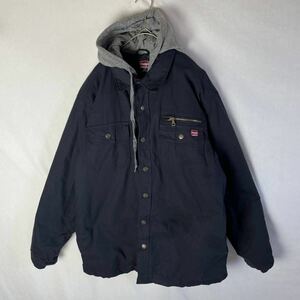 wrangler ワークジャケット　古着　Lサイズ　ダークネイビー　WORKWEAR 中綿入り