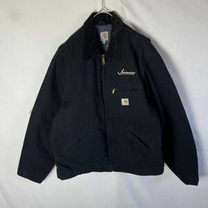 カーハート　アメリカ製　デトロイトジャケット　古着　2XLサイズ　ブラック　ヴィンテージ WORKWEAR ブランケットライナー　