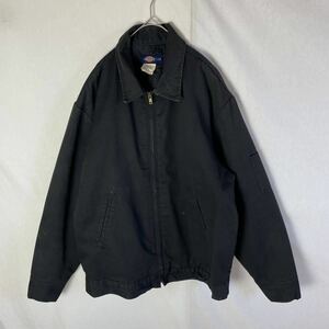 ディッキーズ　ワークジャケット　古着　L-LNサイズ　ブラック　WORKWEAR 