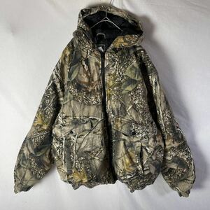 WFS BURLY CAMO TAN ハンティングジャケット　古着　2Xサイズ　中綿入り　フーディ