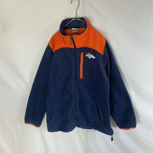 NFL TEAM APPAREL フリースジャケット　古着　ネイビー×オレンジ