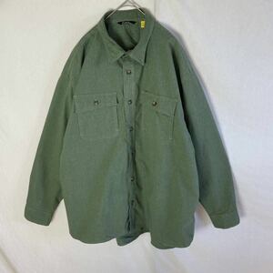 cabela's 長袖シャツ　古着　XLサイズ　モスグリーン　WORKWEAR