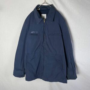 90's USNAVY SALES&SERVICE ユーティリティジャケット　古着　レディース18Lサイズ　ネイビー　ヴィンテージ 