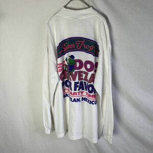 90's Senor Frog's 長袖ハイネックTシャツ　古着　XLサイズ　ヴィンテージ ロンT