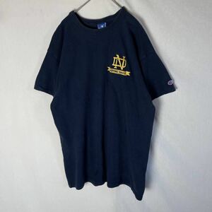 90's チャンピオン　アメリカ製　半袖Tシャツ　古着　XLサイズ　ネイビー　ヴィンテージ 