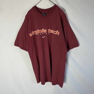 ナイキTEAM アメリカ製　半袖プリントTシャツ　古着　Mサイズ　レッド　ヴィンテージ