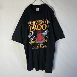 90's JERZEES アメリカ製　半袖プリントTシャツ　古着　XLサイズ　ブラック　ヴィンテージ 