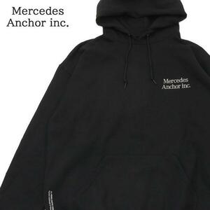 Anchor Inc. Hoodie　MERCEDES ANCHOR INC メルセデスアンカーインク Hoodie プルオーバーパーカー スウェット 裏起毛 ロゴ刺繍 BLACK L