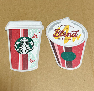 STARBUCKS 2018 スターバックス スタバ ステッカー シール 非売品 シール クリスマス ノベルティ 特典 フラペチーノ ホリデー