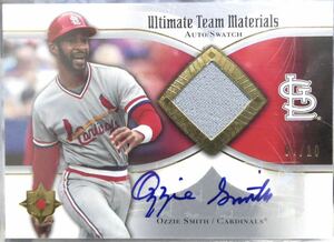 2007 UPPER DECK ULTIMATE COLLECTION OZZIE SMITH オジー スミス GAME USED Jersey Autograph 直筆 サイン ユニフォーム 10枚限定 MLB