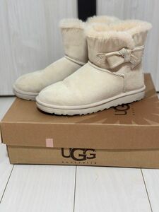 UGG アグ ジャッキー ムートンブーツ ショート リボン 24.0cm