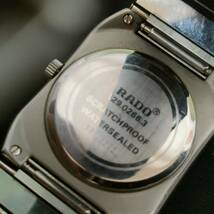 ラドー ジュビリー RADO jubil 129.0266.3 クォーツ デイト 3針 腕時計 ブラック文字盤 ４Pダイヤモンド 稼働品 【17736_画像7