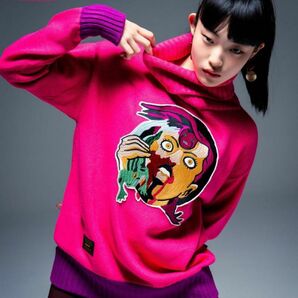 希少・新品／メンズLL、XLサイズ／ジョジョ JOJO × グラム glamb／ヴィネガードッピオタートルニット／セーター／④