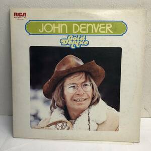 [中古] LPレコード「ジョン・デンバー：ゴールド・デラックス」 2枚組 33 1/3rpm John Denver 音楽 レトロ