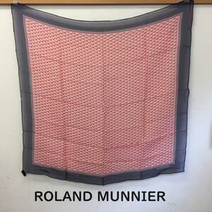 [スカーフ] ファッション小物「ROLAND MUNNIER：ローランドムニエ(ローランドムニア)」シースルー 絹100％ 雑貨 東京川辺