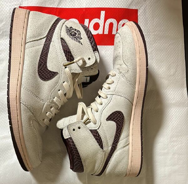 【29cm】A Ma Maniere × Nike Air Jordan 1 Retro High OG Sail and Burgundy