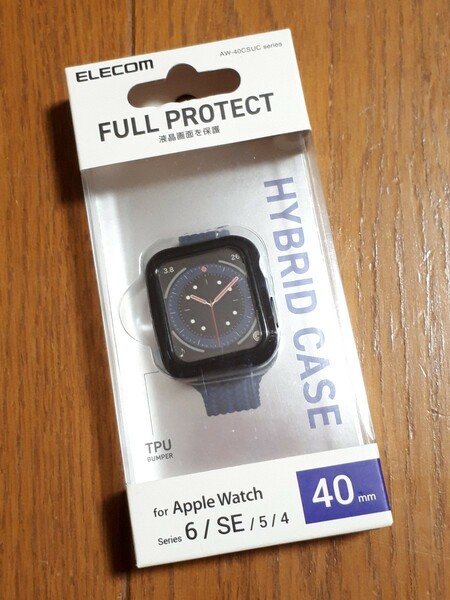 ◆送料無料◆Apple Watch 6/SE/5/4 40mm フルカバーケース★ワイヤレス充電可能★ ハイブリッド ブラック AW-40CSUCBK